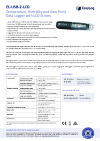 Thumbnail of document Data Sheet - EL-USB-2-LCD Temp & RH Data Logger with USB and Display